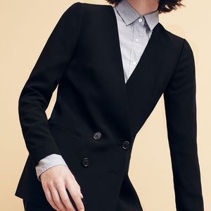 J. Crew ‘French Girl’ Jacket Blazer double breasted 365 Crepe - Black
